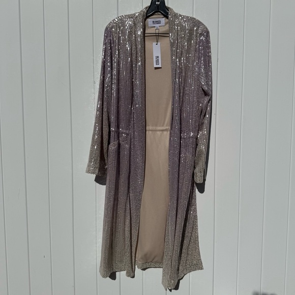 Champagne ombré full sequin duster jacket - Picture 7 of 11
